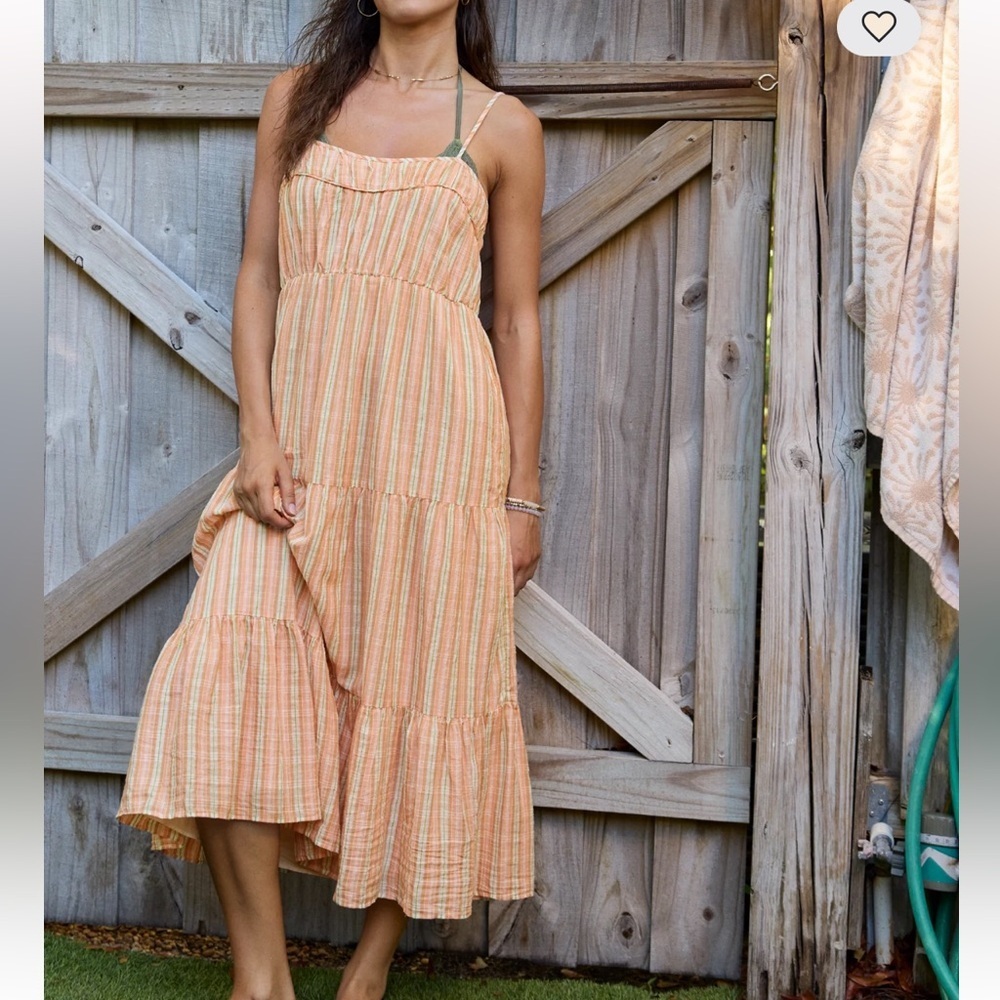 Aerie Striped Tiered Maxi Dress size XL NWT - Picture 4 of 7